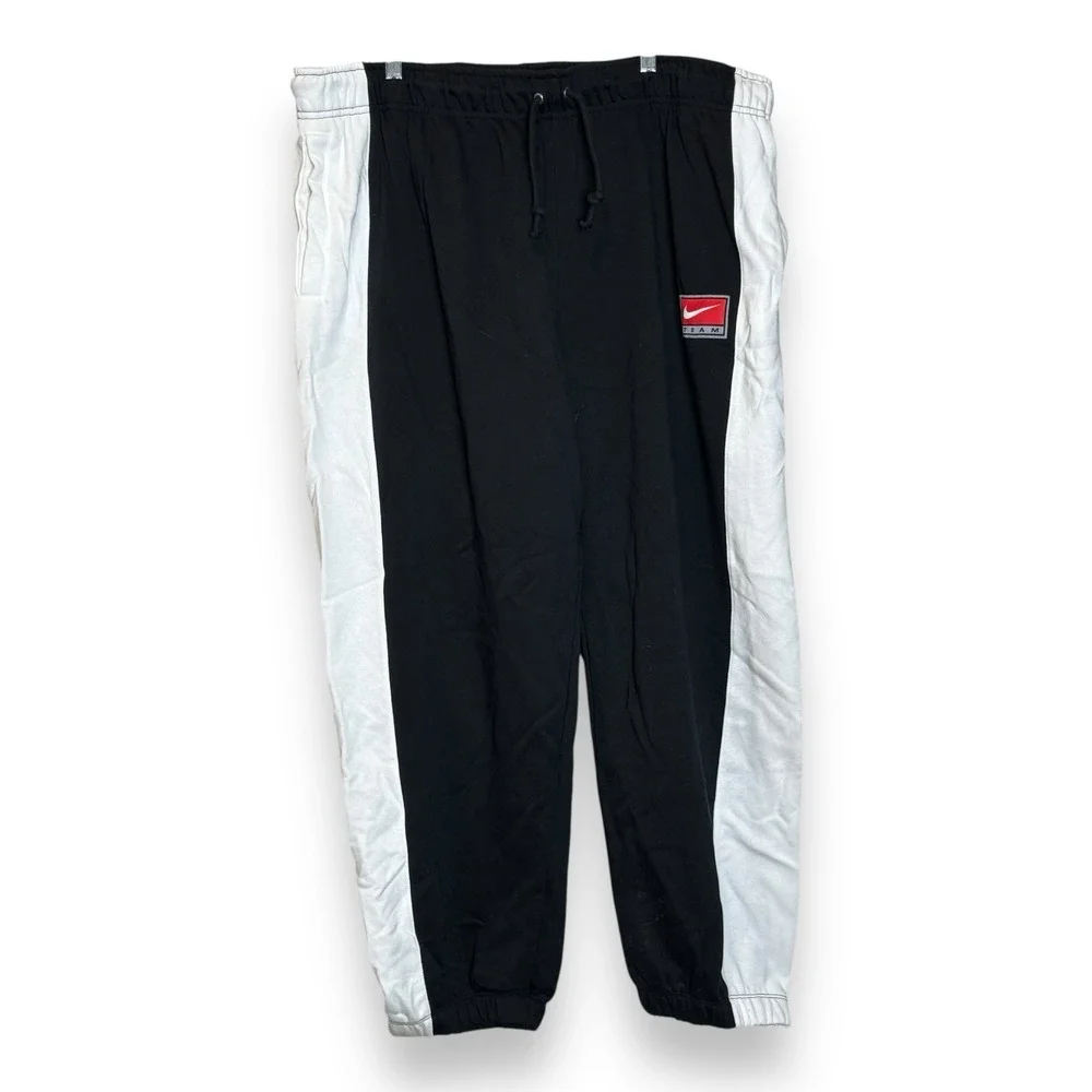 Nike Team Fleece Sweatpant‎ Womens 2XL Swoosh Logo Black/White Sportswear